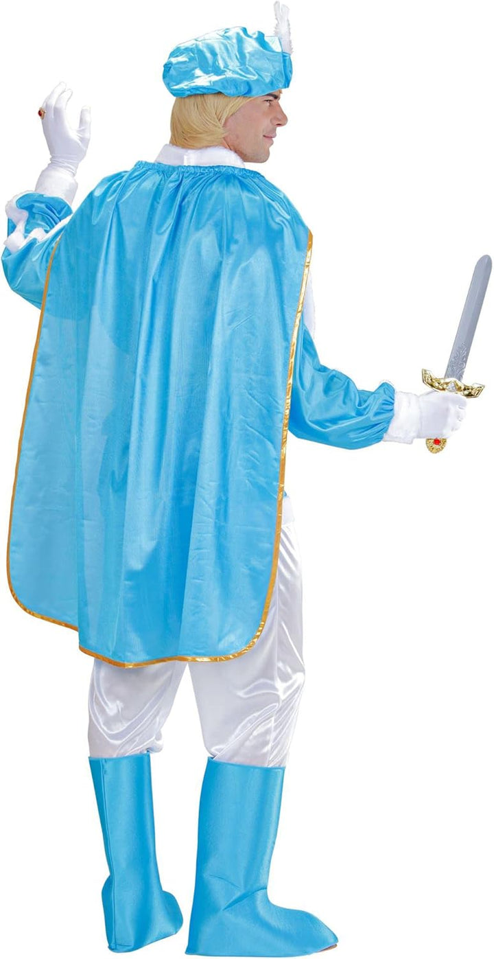 "CHARMING PRINCE" (coat, pants, belt with dagger-holster, boot covers, cape, hat with gem and feathe