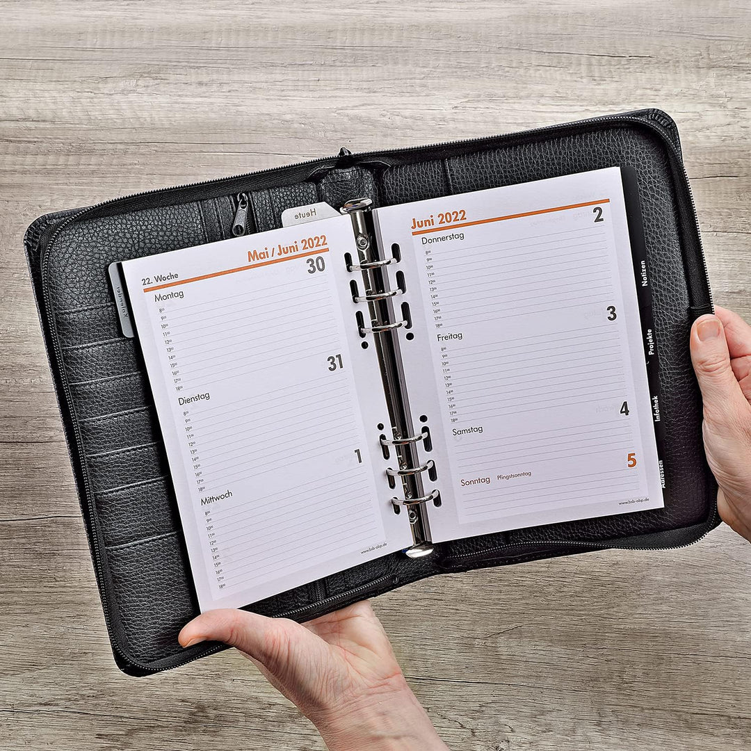 BSB Terminplaner Organizer Wochenplaner Terminkalender - 2026 - ca. A5, 1 Woche = 2 Seiten, Softfoli