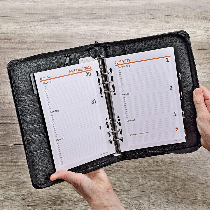 BSB Terminplaner Organizer Wochenplaner Terminkalender - 2026 - ca. A5, 1 Woche = 2 Seiten, Softfoli