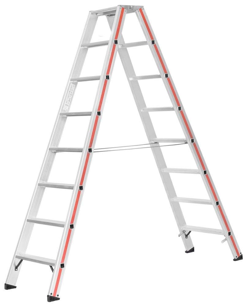 Hymer Klapptritt mit 2x4 Stufen (beidseitig begehbar, Standhöhe 45 cm, verstärkte Stufen, Spreizsich