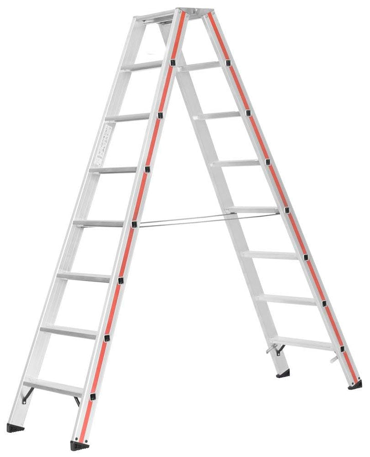Hymer Klapptritt mit 2x4 Stufen (beidseitig begehbar, Standhöhe 45 cm, verstärkte Stufen, Spreizsich
