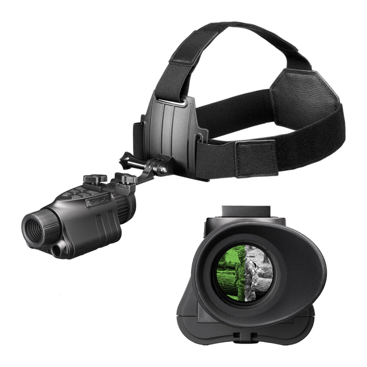 Night Vision Monocular - Nightfox Prowl, HD Recording, 32GB, 1x Magnification, Head Mounted, 54° Wid