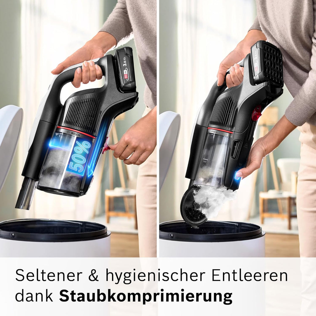 Bosch Akku-Staubsauger Unlimited 9 BKS931BA, kabellos, MicroClean Technology, Display, Staubkomprimi