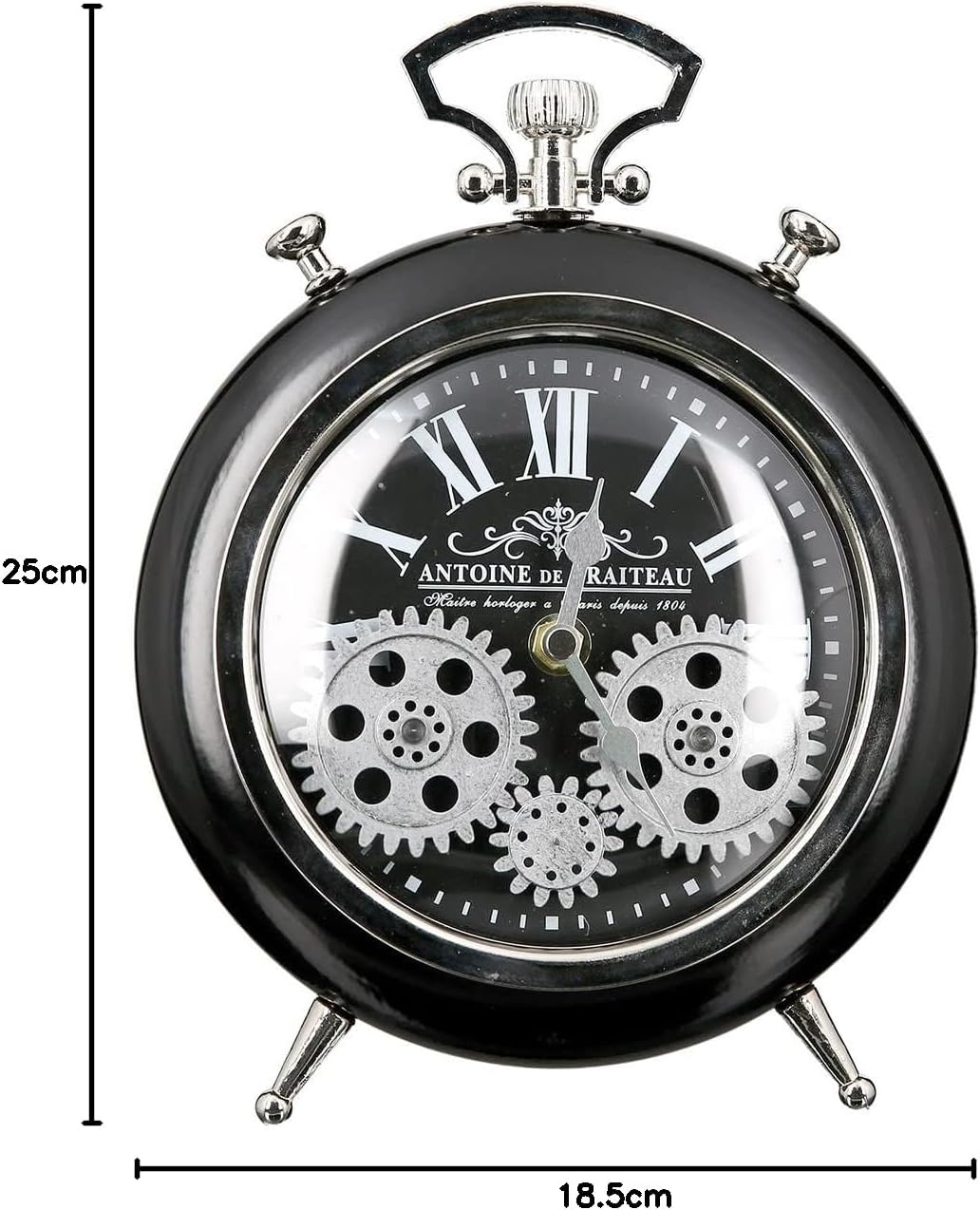 Casablanca - Uhr, Wecker - Transmission - Metall - schwarz/Silber - Höhe 25 cm