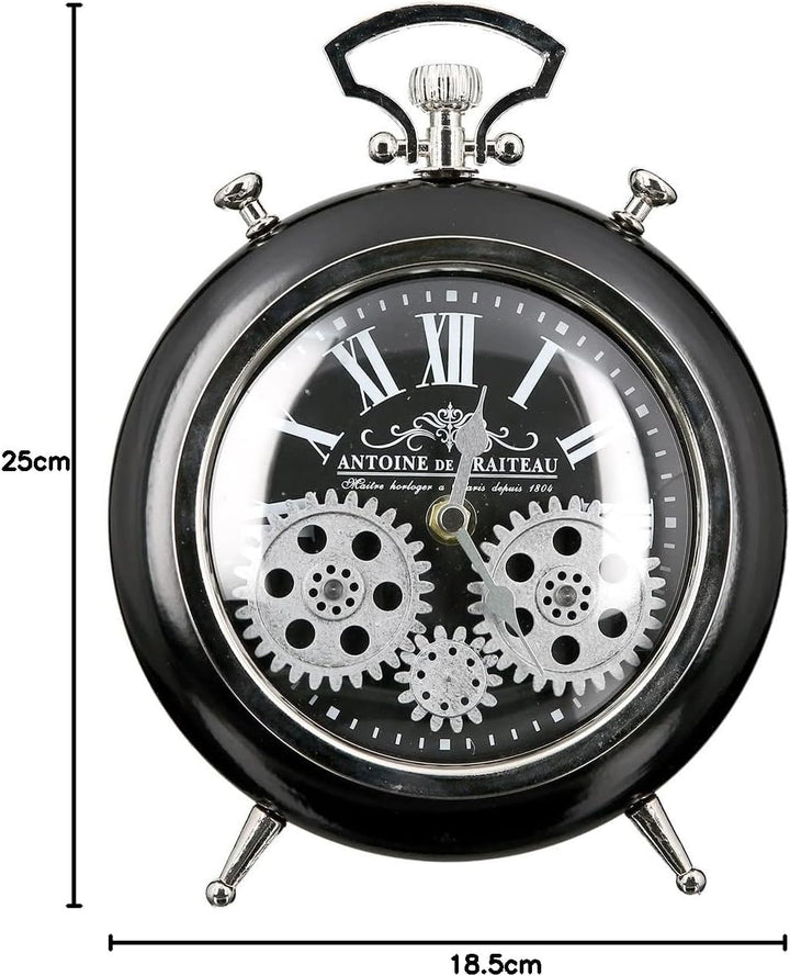 Casablanca - Uhr, Wecker - Transmission - Metall - schwarz/Silber - Höhe 25 cm