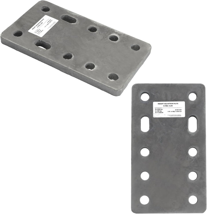 XIMPLIO Universelle Adapterplatte zur Höhenverstellung 5x90+2xM16 der Anhängerkupplung für 2-Loch 90