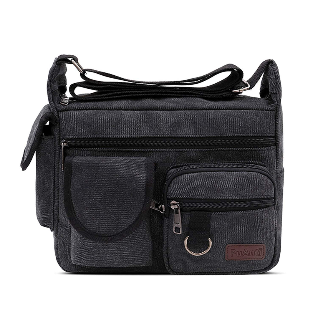 FANDARE Umhängetasche Schultertasche 7.9 inch iPad Tasche Unisex Vintage Canvas Messenger Tasche für