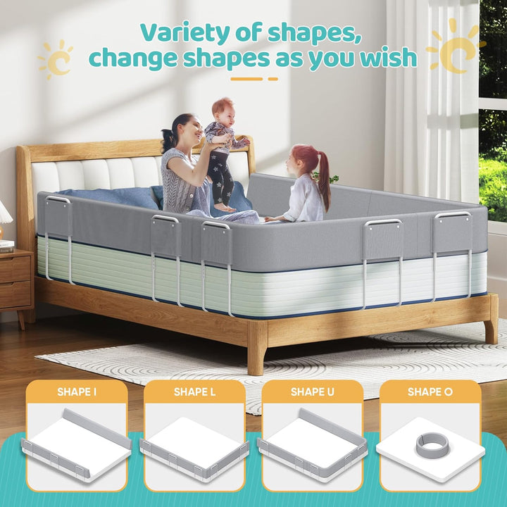 150CM Rausfallschutz Bett，Bettgitter Rausfallschutz，Bettschutzgitter für Kinder,Höhenverstellbar,Ein