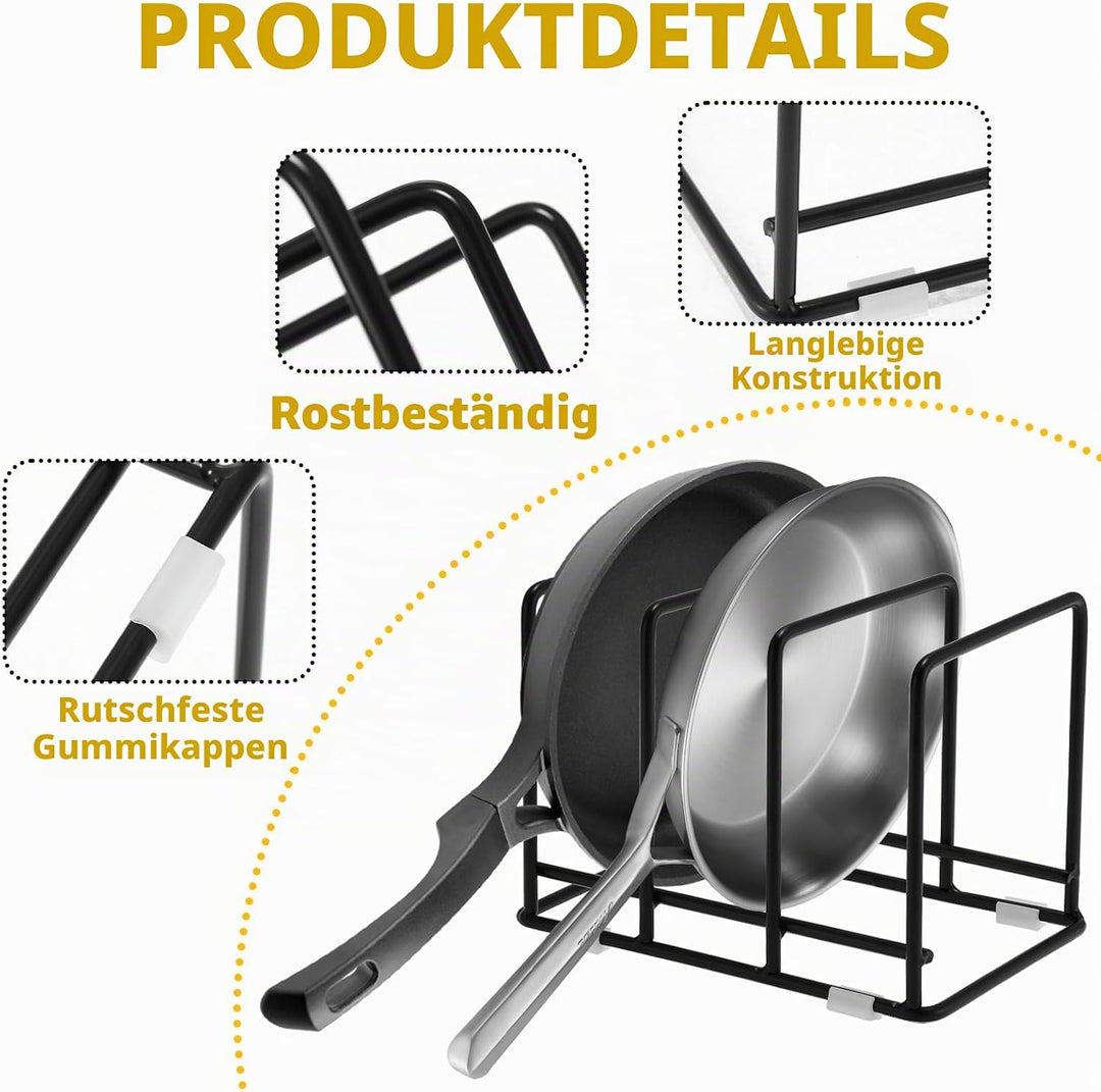 2 Packungen Töpfe und Pfannen Organizer Topfdeckelhalter für Schränke Verbessert Pfannenhalter Kitch