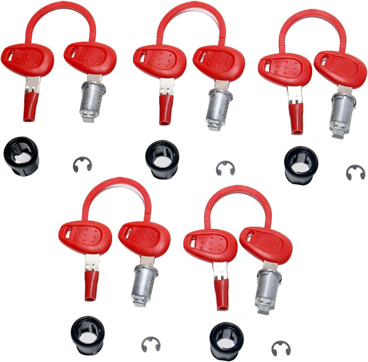 Givi Z1382 Gleichsperrendes-Schloss-Set, 5-Fach, Legierter Stahl, Schwarz, 40