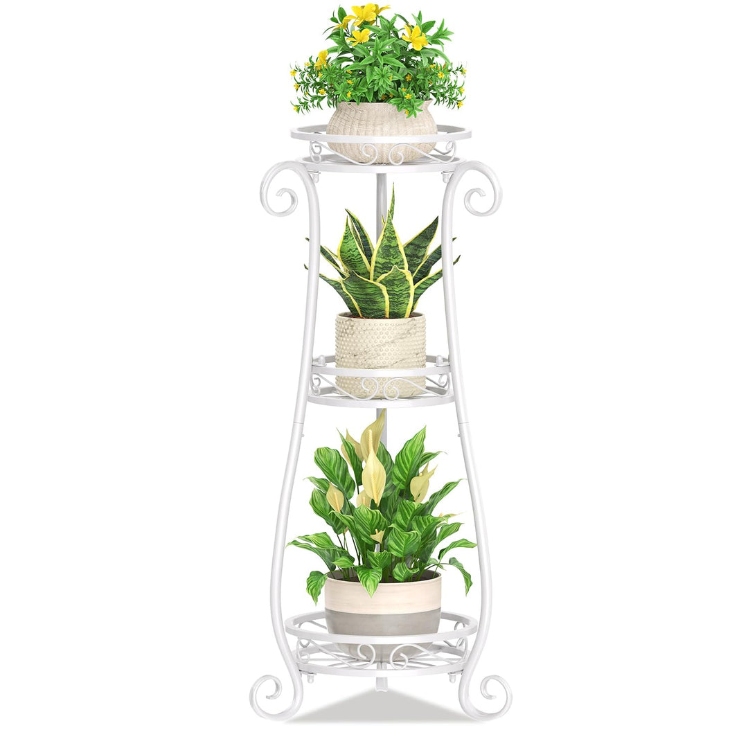 3 Etagen Blumenständer Pflanzenständer Blumenetagere Pflanzenregal aus Metall für grosse Töpfe Indoo