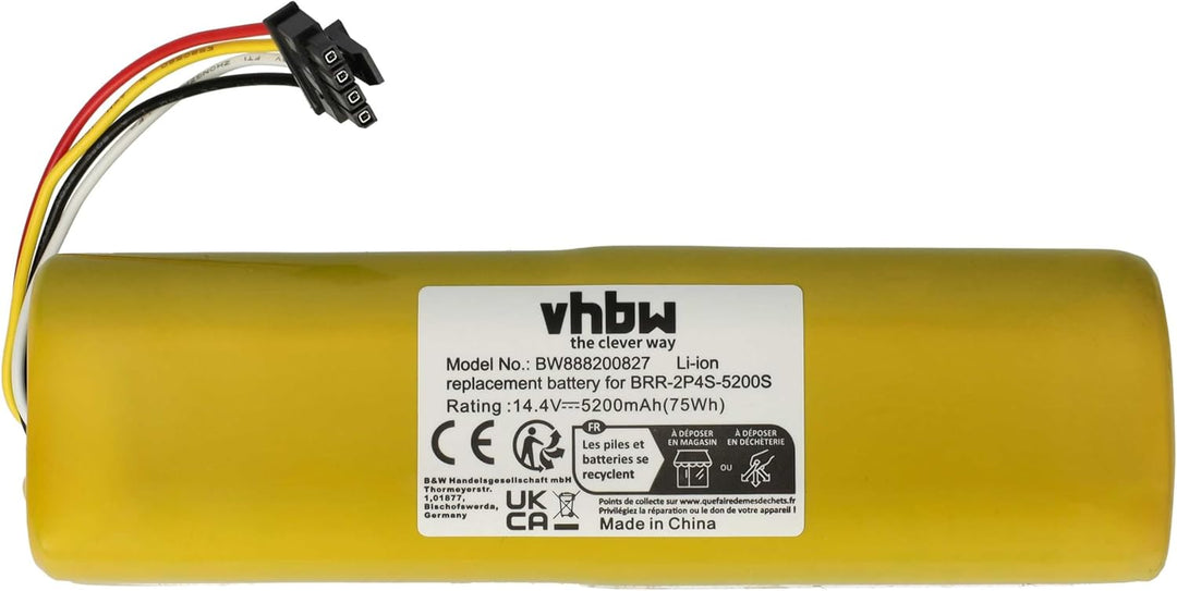 vhbw Akku kompatibel mit Xiaomi Roborock S7 S70 S702-00 Tanos-S, S7 Pro Ultra S7PU02-00 Saugroboter