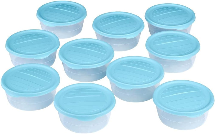 Pizzaballenbox Piccolo 10er Set – Gärboxen mit Deckel Farbe türkis – lebensmittelechte Mealprepbox f