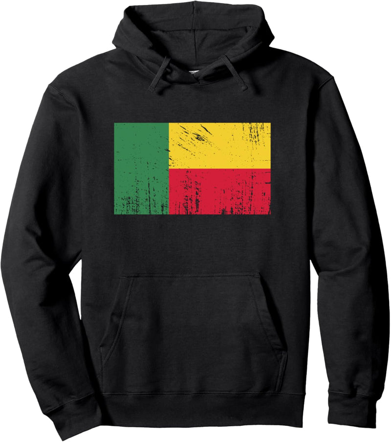 Benin Flagge-Fahne Geschenk Fussball-Fan Sport Herren Damen Pullover Hoodie