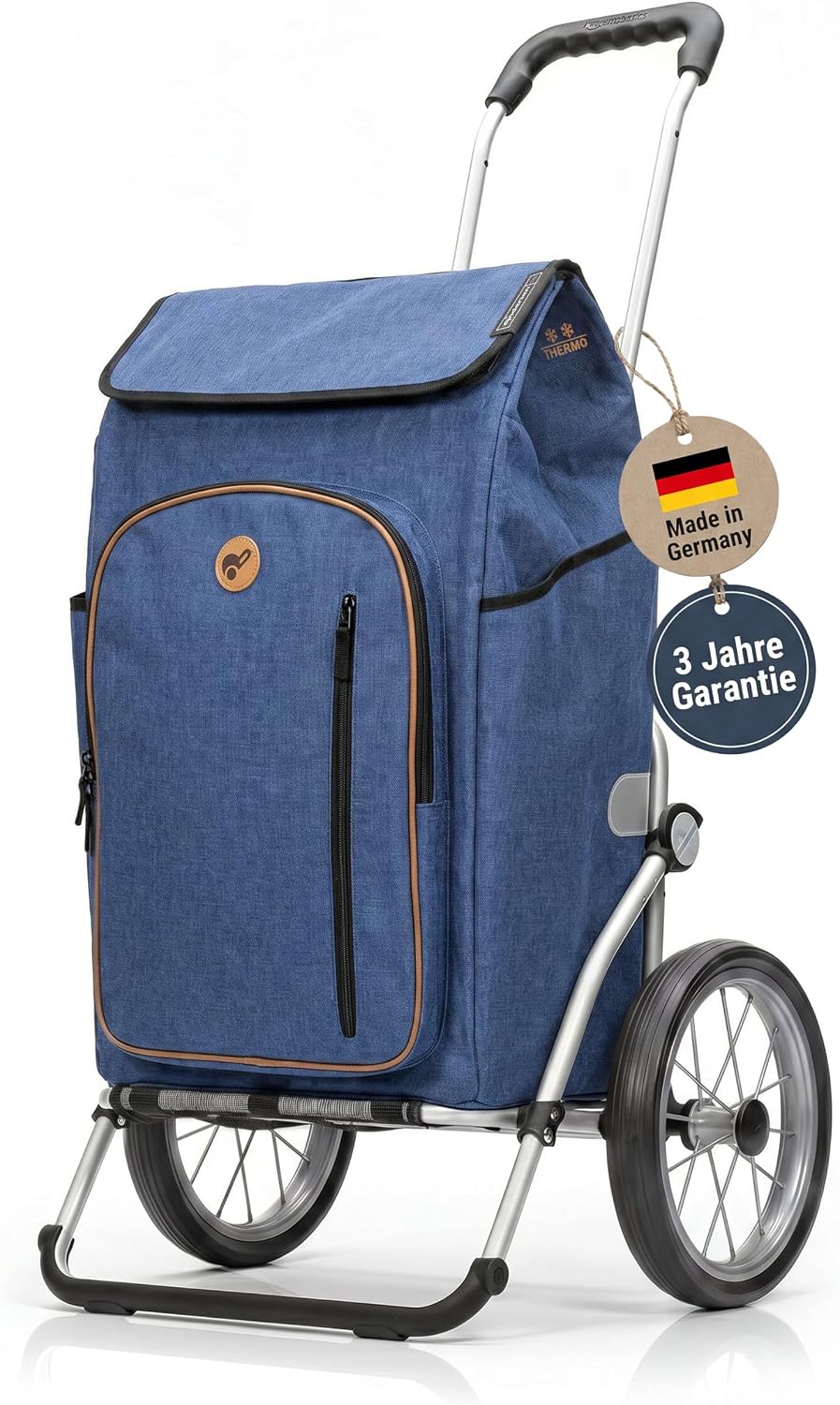 ANDERSEN Einkaufstrolley - Royal Shopper Folke blau 61 L Freizeit, Handwagen, Thermo, Aluminium, kla