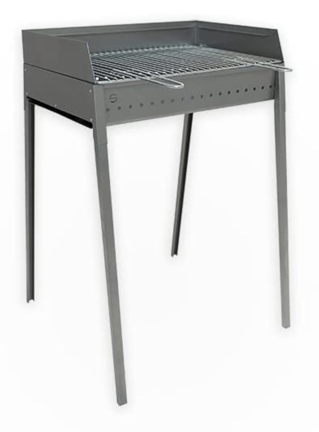 LISA Vesuvio Kohlegrill 60 x 40 cm - Aluminiumeisen - abnehmbare Füsse mit Bajonettanschluss