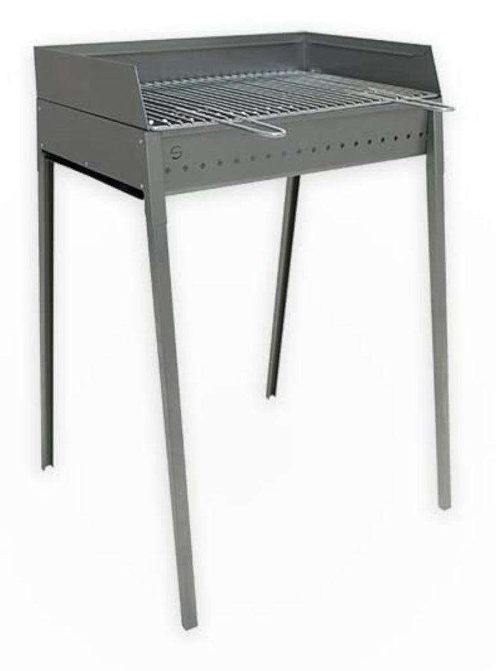 LISA Vesuvio Kohlegrill 60 x 40 cm - Aluminiumeisen - abnehmbare Füsse mit Bajonettanschluss