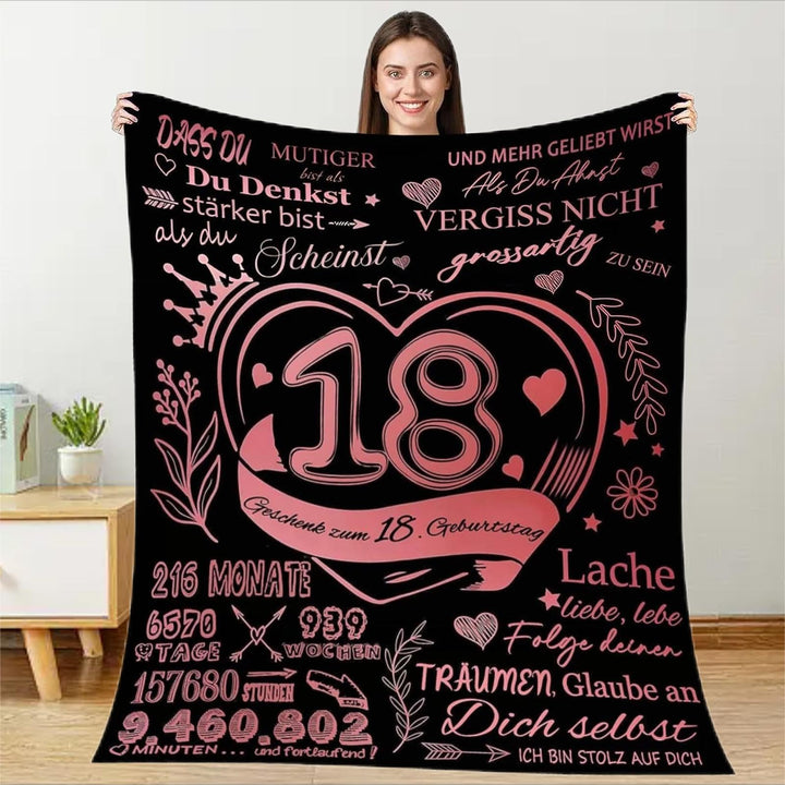 Kuscheldecke Flauschige Decke Geschenke An Meine 18. Geburtstag mädchen,Mama's Soft Positive Encoura