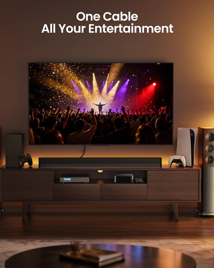 Silkland 8K HDMI 2.1 Kabel 5m, Zertifiziertes HDMI®Kabel eARC für Soundbar 48Gbps, PS5 HDMI Kabel 4K