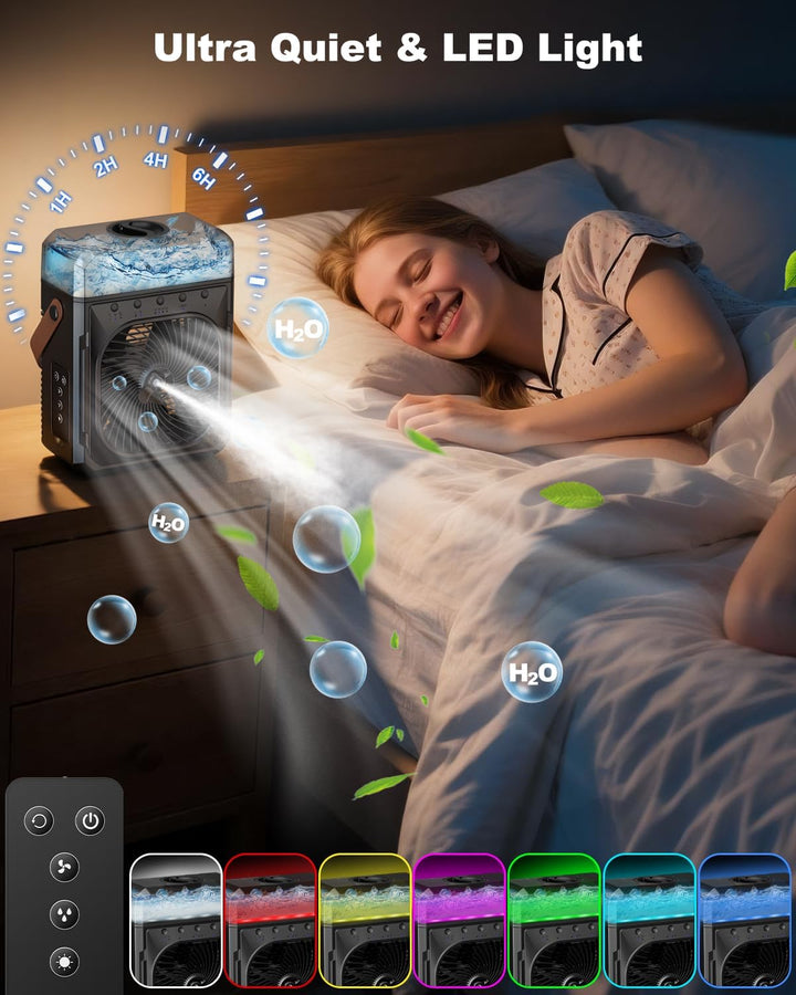 Desktop Nebelventilator,20000mAh,Akku Ventilator,1200mL Wassertank