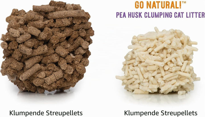 Catit Go Natural!, klumpende Katzenstreu, aus Erbsenhülsen, mit Lavendelduft, 2 x 2.8 kg (5.6Kg), La