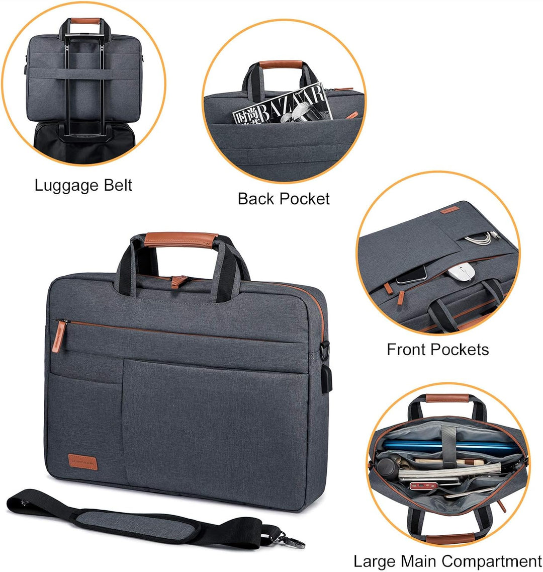 LOVEVOOK Laptop Tasche 15.6 Zoll Notebook Tasche 15.6 Zoll Wasserdicht Aktentasche Herren Schulterta