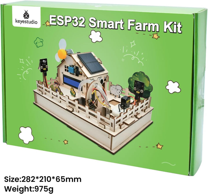 KEYESTUDIO IoT Control Smart Farm Starter-Set für Arduino ESP32, Elektronik-Programmier-Set, kompati