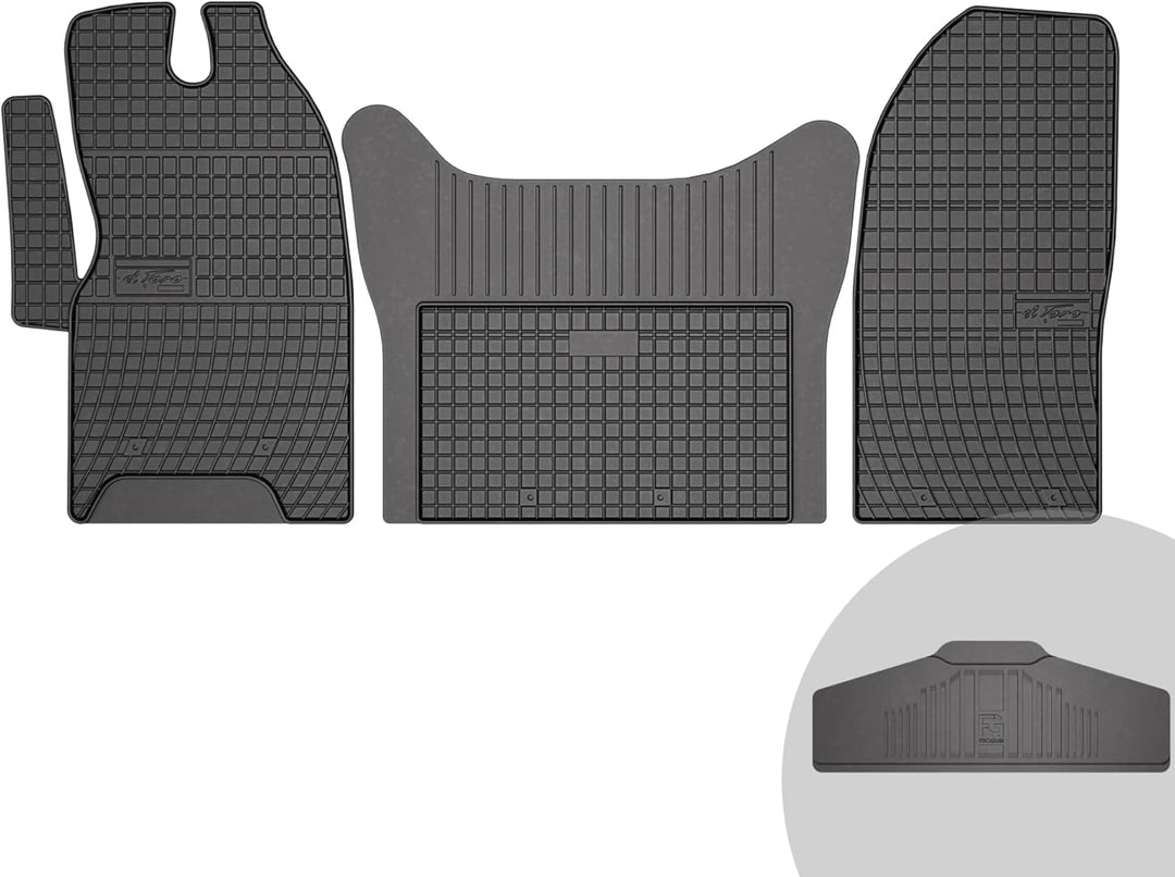 FROGUM EL Toro Gummimatten Ganzjähriges-Set von Autofussmatte Auto Fussmatten für Iveco Daily IV ab
