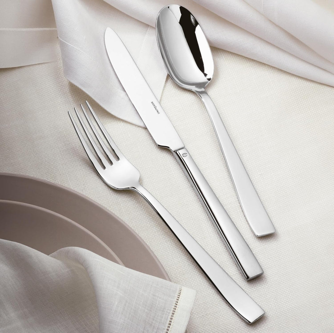 Sambonet 62512-83 Flaches Monoblock-Besteck-Set, 36-teilig: 6 Tafelgabeln, 6 Tafellöffel, 6 Tafelmes