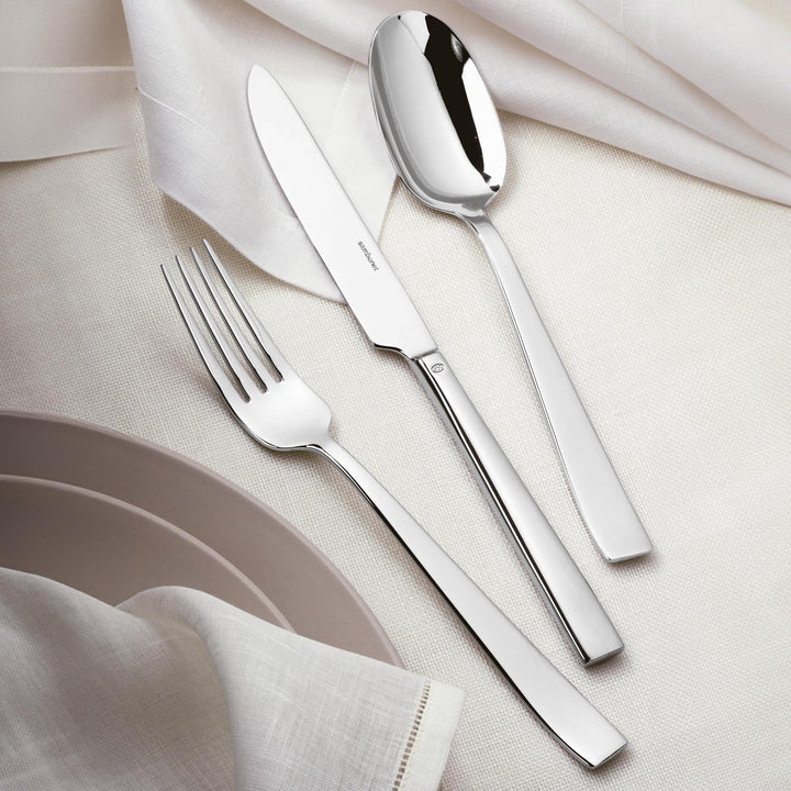 Sambonet 62512-83 Flaches Monoblock-Besteck-Set, 36-teilig: 6 Tafelgabeln, 6 Tafellöffel, 6 Tafelmes