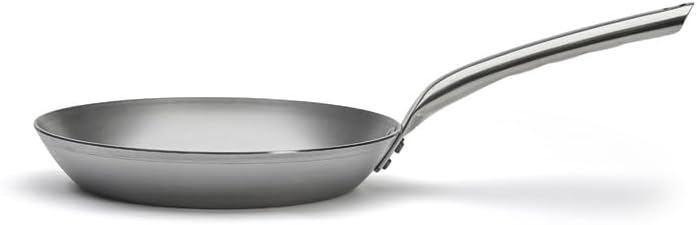 De Buyer - Bratpfanne CARBONE PLUS aus Eisenstahl - mit Rohrstielgriff aus Edelstahl - 24 cm Durchme