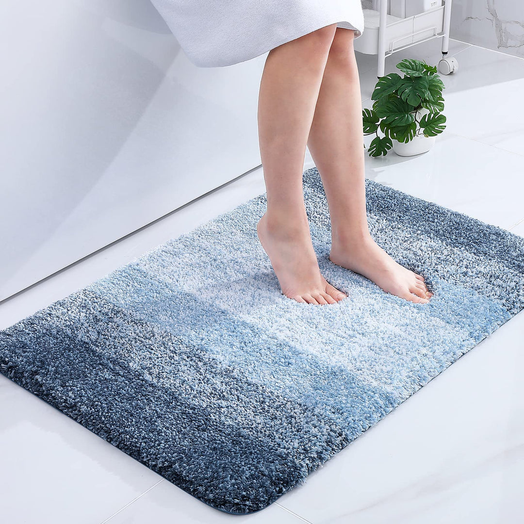 Homaxy Weich Badezimmerteppich 60x90 cm, rutschfest waschbar Badematte Flauschige Hochflor Badteppic