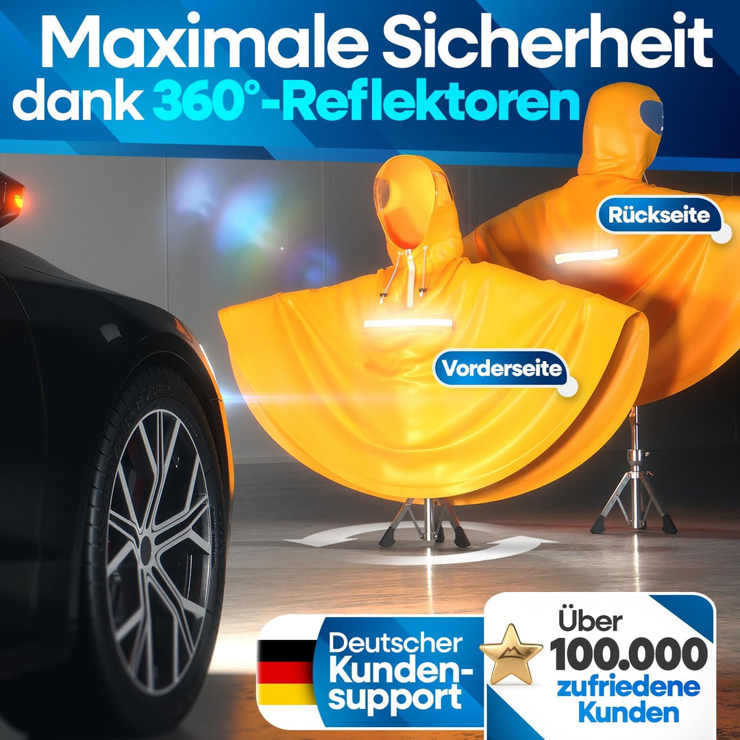 NEXTCOVER® NEU Regenponcho Fahrrad für Damen & Herren - mit [AquaShield 2.0] Technologie I Regenponc