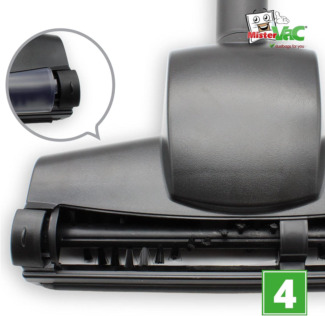 MisterVac Staubsaugerdüse Bodendüse Turbodüse Ersatzdüse kompatibel mit Thomas Type 788/M 788563