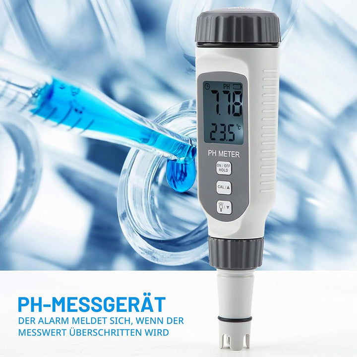 Wasserqualitätstester, digitales PH-Messgerät mit LCD-Display Hochgenauer PH-Bereich bei 0,00-14,00