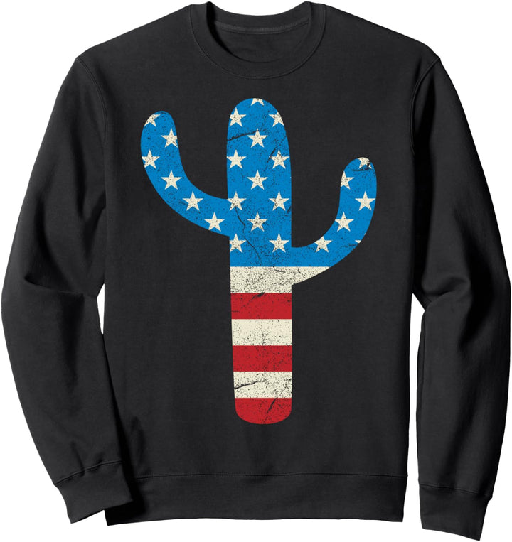 Trendy Red White & Blue Cactus Sweatshirt