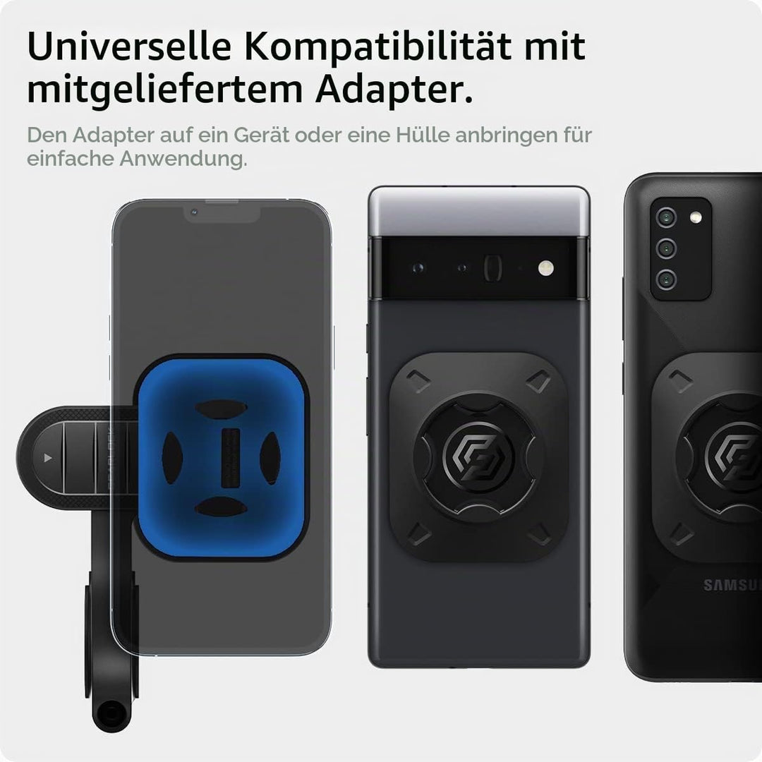 Spigen Gearlock, Handyhalterung Fahrrad, Motorrad Handyhalterung mit Universal-Adapter Aussenmontage
