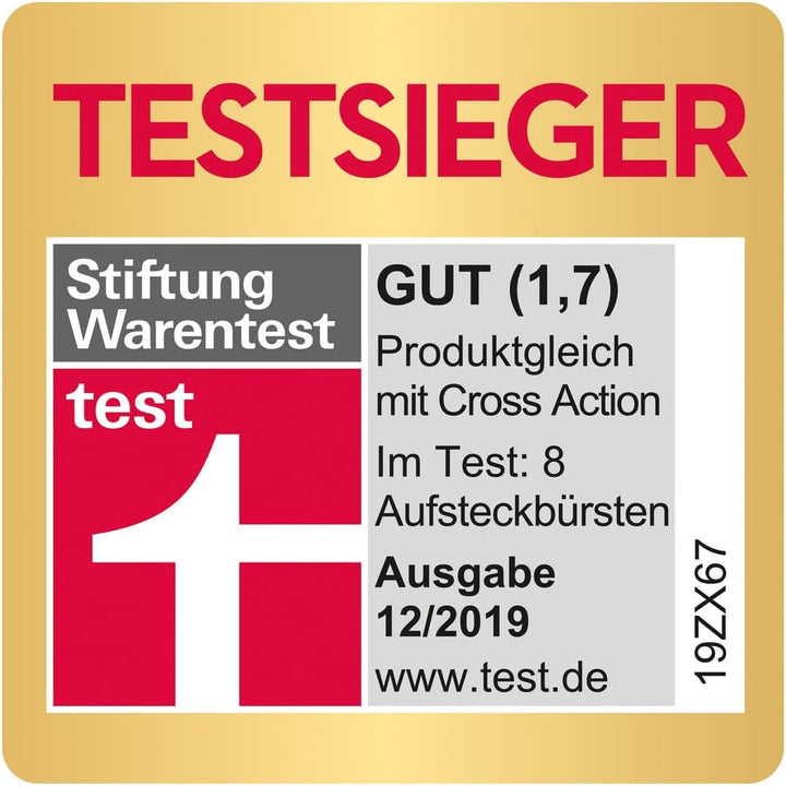 Oral-B CrossAction Aufsteckbürsten für elektrische Zahnbürste, 10 Stück, Mundreinigung mit CleanMaxi