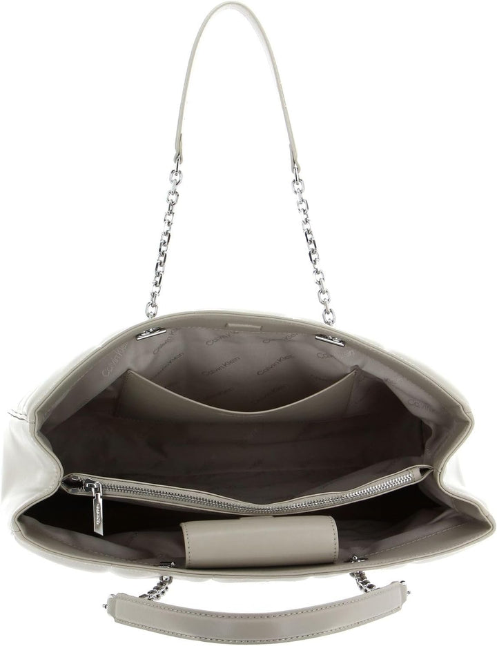 Calvin Klein Re-Lock Quilt Shopper Tasche 41 cm Einheitsgrösse Stoney Beige, Einheitsgrösse Stoney B