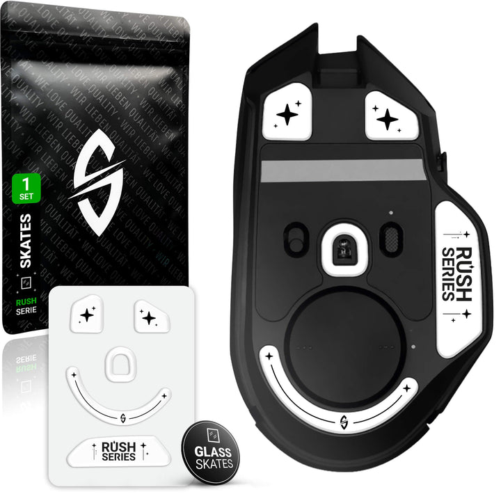 SensoryBoost Rush Glas Glides Set kompatibel mit Razer Basilisk V3 PRO - Ultra Schnell & Sanft, Poli