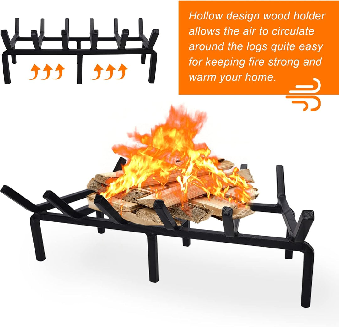 TwentyNext Kaminrost 50,8 cm Heavy Duty Solid Steel Feuerrost Holz Holzregal Ofen Kaminholzhalter fü