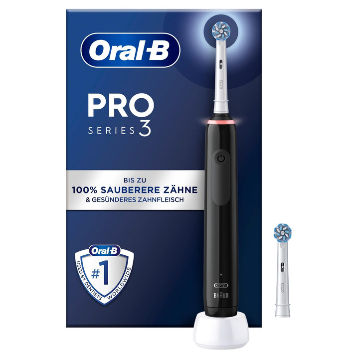 Oral-B PRO 3 series 3 Elektrische Zahnbürste/Electric Toothbrush,2 Sensitive Clean Aufsteckbürsten,3