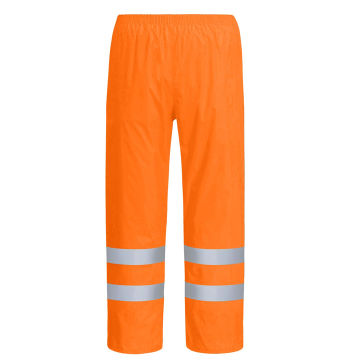 Leichte Regenhosen Herren Damen Orange/Regen Warnschutzhose Winddichte Outdoorhose für Fahrrad Trekk