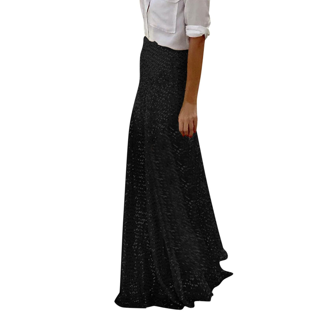 Knielang Elegant Taille Gold Pailletten Glitter Rock Elegante Slim Fit Urlaub Lange Weibliche Bodenl