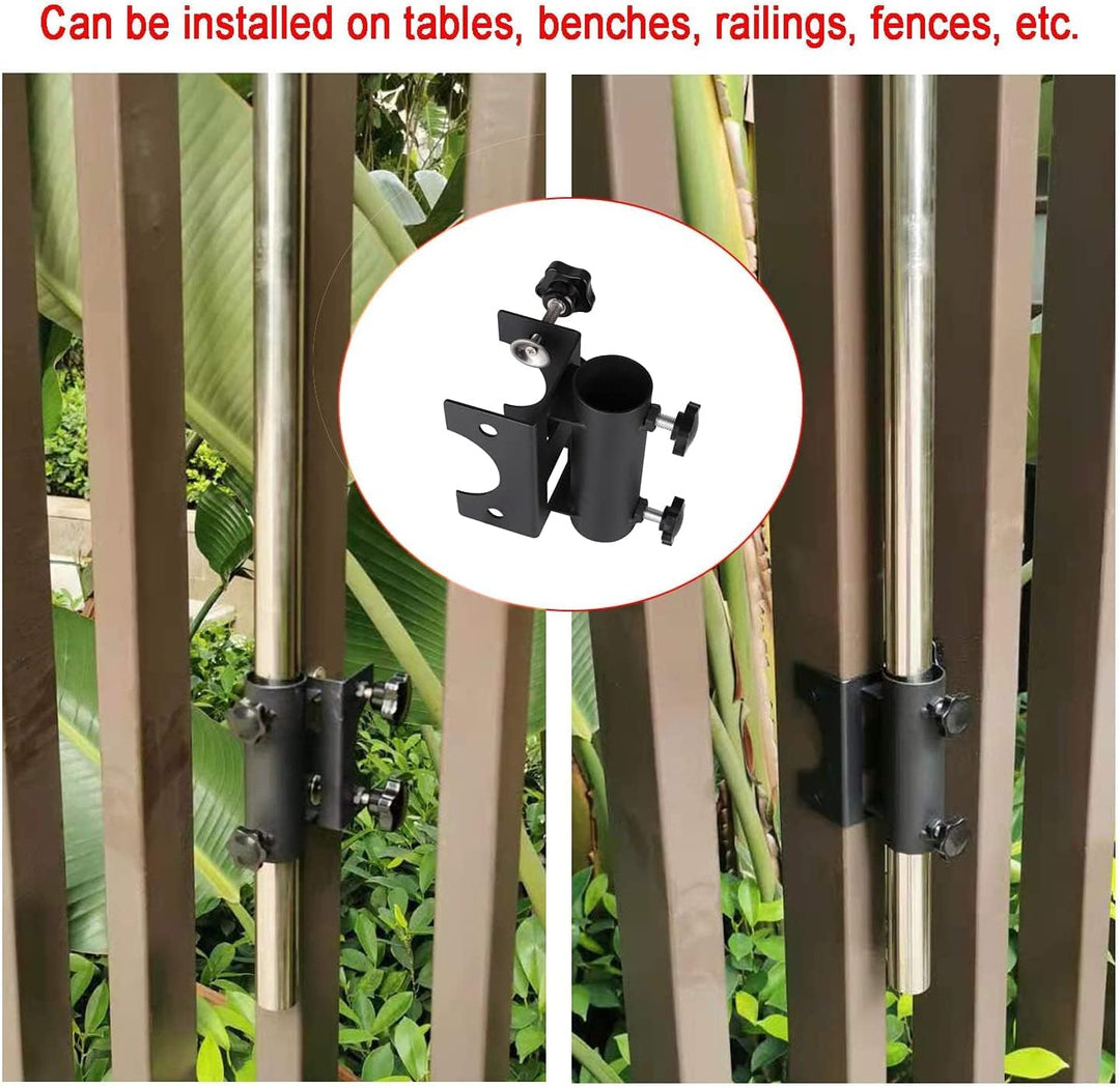 VANROUG Sonnenschirmhalter Terrasse Schirmständer Halterung Schirmständer Feste Clip Schirmklammer f