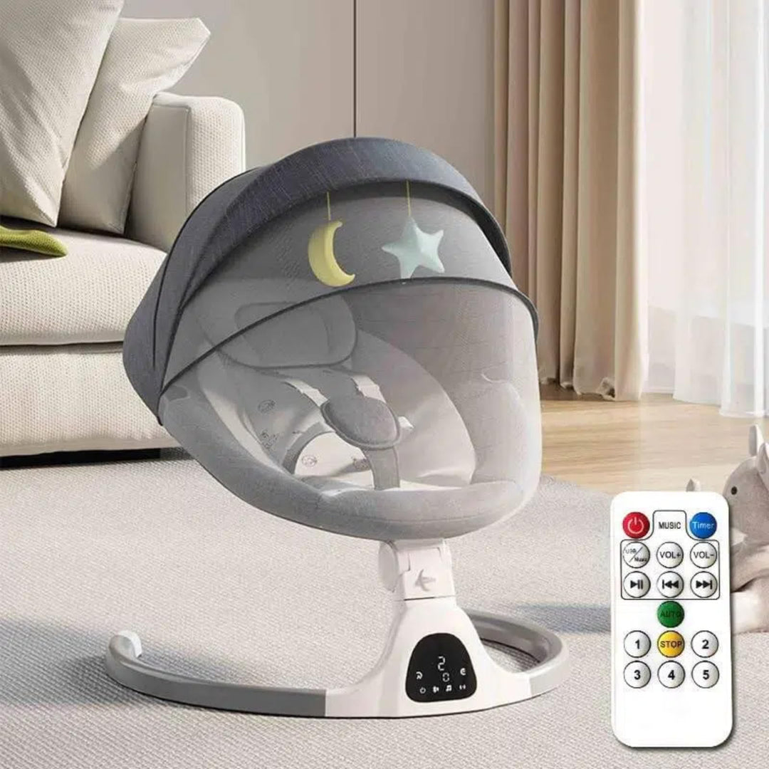 Bluetooth-Baby-Schaukel für Säuglinge, 5 Geschwindigkeit Musik-Lautsprecher mit 12 voreingestellten