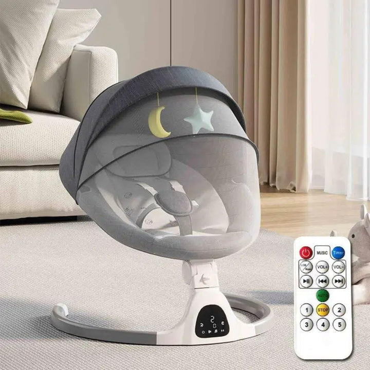 Bluetooth-Baby-Schaukel für Säuglinge, 5 Geschwindigkeit Musik-Lautsprecher mit 12 voreingestellten