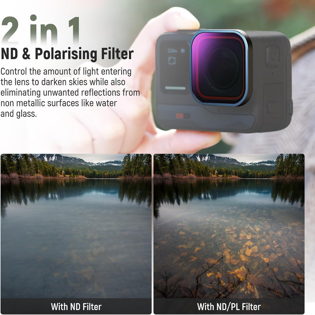 NEEWER ND/PL Filter Set kompatibel mit Insta360 ACE PRO, 4er Pack ND8/PL ND16/PL ND32/PL ND64/PL Act