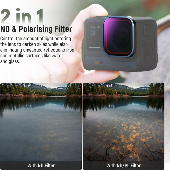 NEEWER ND/PL Filter Set kompatibel mit Insta360 ACE PRO, 4er Pack ND8/PL ND16/PL ND32/PL ND64/PL Act