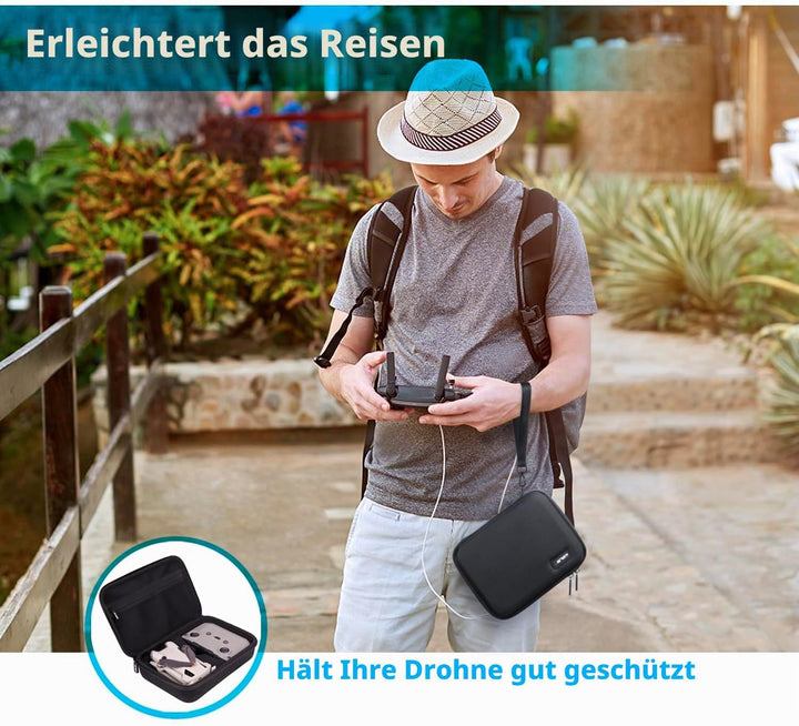 JSVER Tasche für DJI Mini 3/Mini 3 Pro, EVA Tragetasche/Tragekoffer Hervorragender Schutz kompatibel